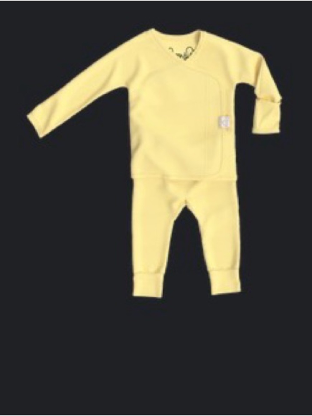Bonsie Soft Wrap-Front Kids Pajama Set in Lemmon